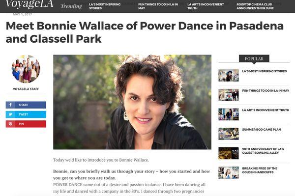 Check out my interview: http://voyagela.com/interview/meet-bonnie-wallace-power-dance-pasadena-glassell-park/