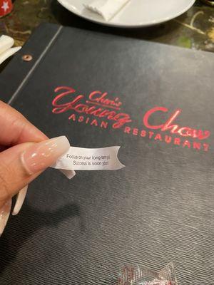 Fortune cookies at the end of your meal