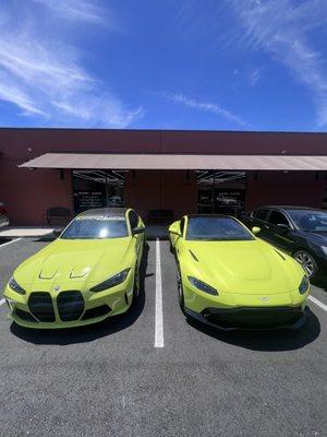 BMW M3 and Aston Martin Vantage