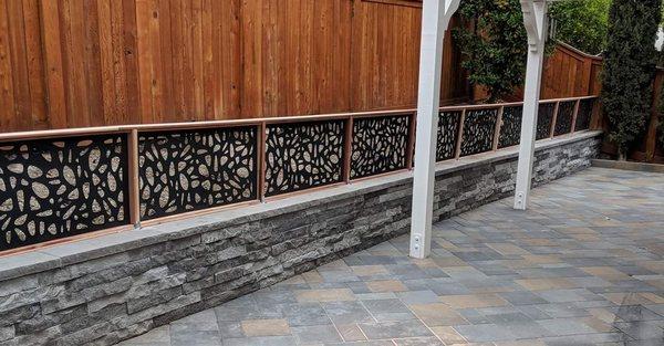 Decorative pony wall  to keep the dogs out of the dirt!