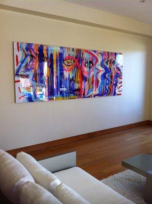 Beautiful home with amazing art that I installed.