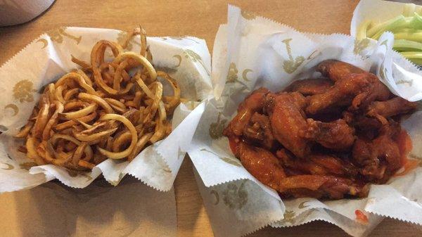 Curly Fries and a Dozen Hit Wings!