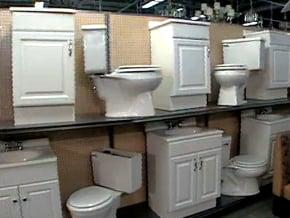 Toilets and Countertop Cabinets