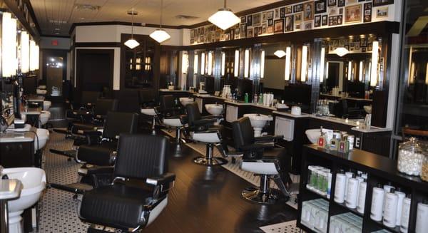 Interior of Finley's Barber shop in Plano