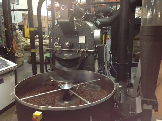 One of our roasters, a small-batch Joper.