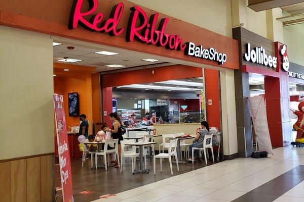 Red Ribbon Bakery and Jollibee inside