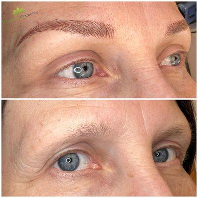 Microblading, semipermanent brows.