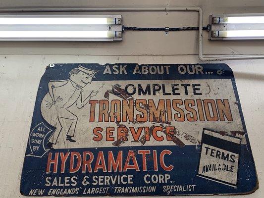 Vintage sign from our past.