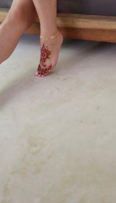 Another angle of foot henna