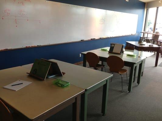 Our Large Whiteboard - Great for working  long problems!