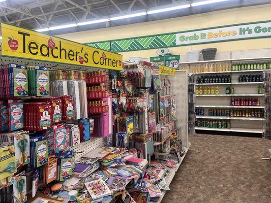 Teachers corner aisle