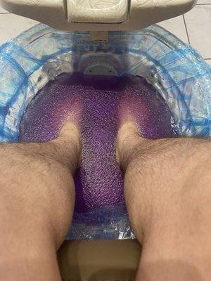 Lavender gel pedi