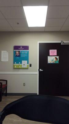 Entrance to exam rooms