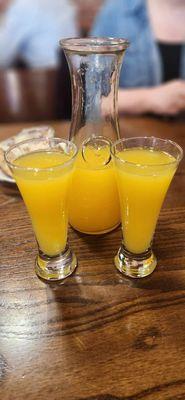 Carafe of mimosas