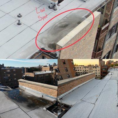 Flat roof repair.