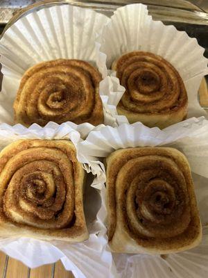 Fresh Cinnamon rolls- iced per order.