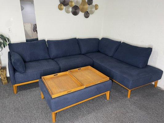 Furniture- 2 pc fabric sectional- Jollene $799 (ottoman sold separately)