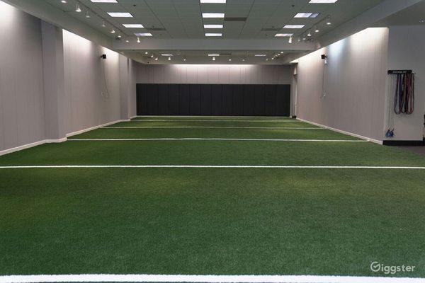 Turf area available for group performance classes, birthday parties, and/or team sessions!