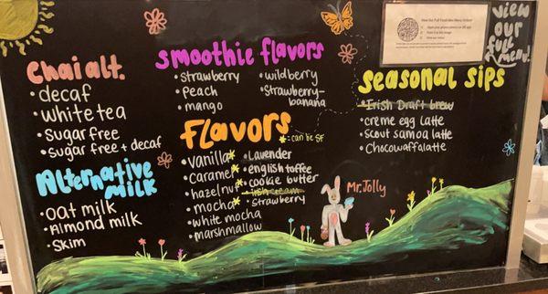 Flavors and coffee. Yes please