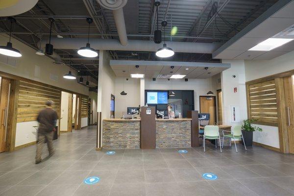 Elevations Credit Union lobby and teller stations