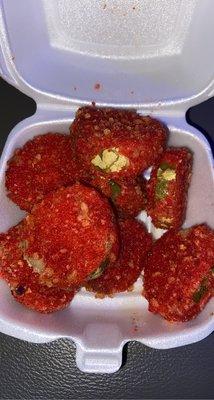 Hot Cheeto Fried Pickles