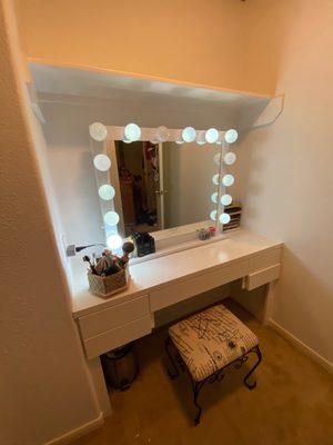 New vanity area