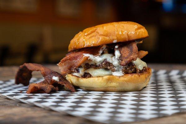 The Cowgirl - Two American Wagyu Patties, Bacon, White American Cheese, Horseradish Aioli