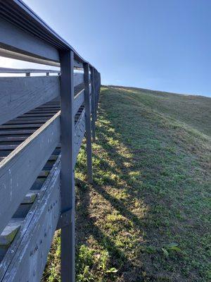 Stairs up the mound