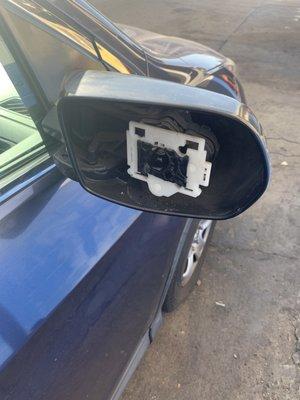 Fixing side view mirror (Dec 2020)