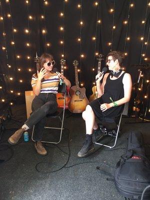 Angel Olsen and Elizabeth McQueen for KUTX backstage ACL fest 2017.