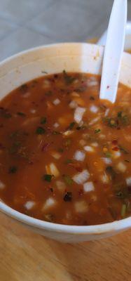 Nasty watery menudo GROSS