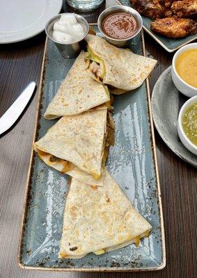 Smoked Chicken and Avocado Quesadilla ($16)