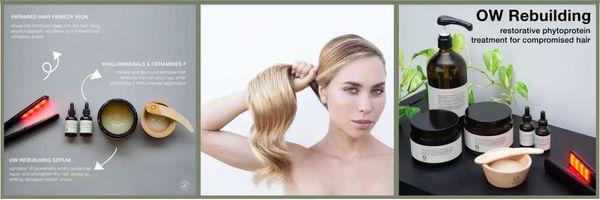 Rebuilding Hair Conditioning Treatments Our Rebuilding System is high in Protein to rebuild damaged hair.