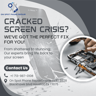 Cracked screen repairs/replacements.