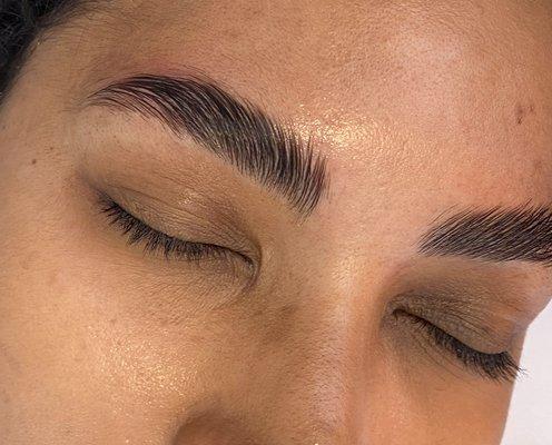 After a brow lamination