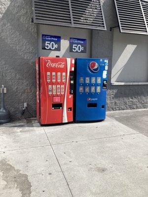 Outdoor soda machines