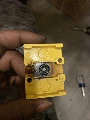 Phase wire box burned out because a simple nut wasn't tightened down