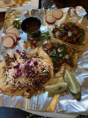 Street tacos. Al pastor and brisket.