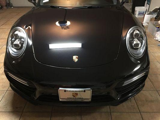 Full front PPF packaged completed on Porsche 911 Turbo