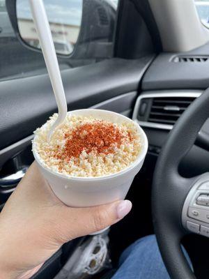 Elote. No Mayo just butter, sour cream and cheese