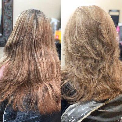 Transformation Tuesday is a color correction and shag haircut brought to you by me and my fabulous client Jacque!