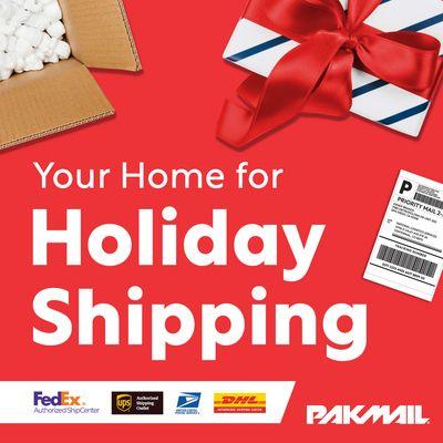 Beat the holiday rush by sending your gifts early. Stop by today and get a head start on your holiday checklist.

#UPS #FedEx #USPS #DHL