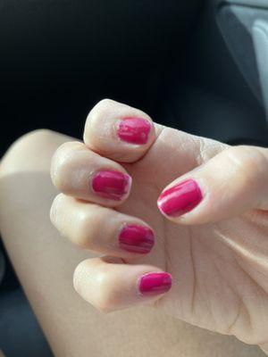 Nails chipping the day after