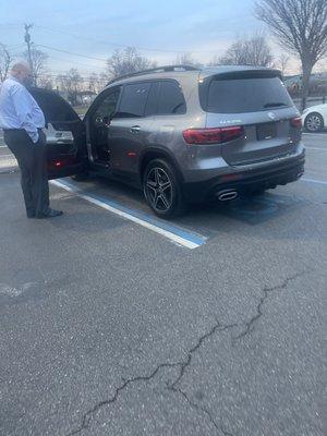 My car on the lot of the dealership