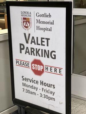 Valet hours