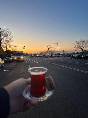 Turkish tea and Macarons