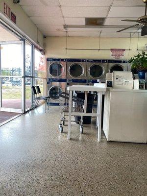 very clean laundromat