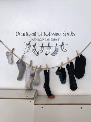 How cute is this missing sock wall?