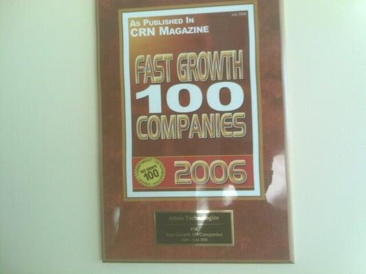 Fastest Growing IT Services companies nationwide 2006 & 2007