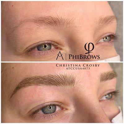 Microblading always looks hyper-realistic and dark when they are freshly done. After about two weeks they soften and look much more natural.